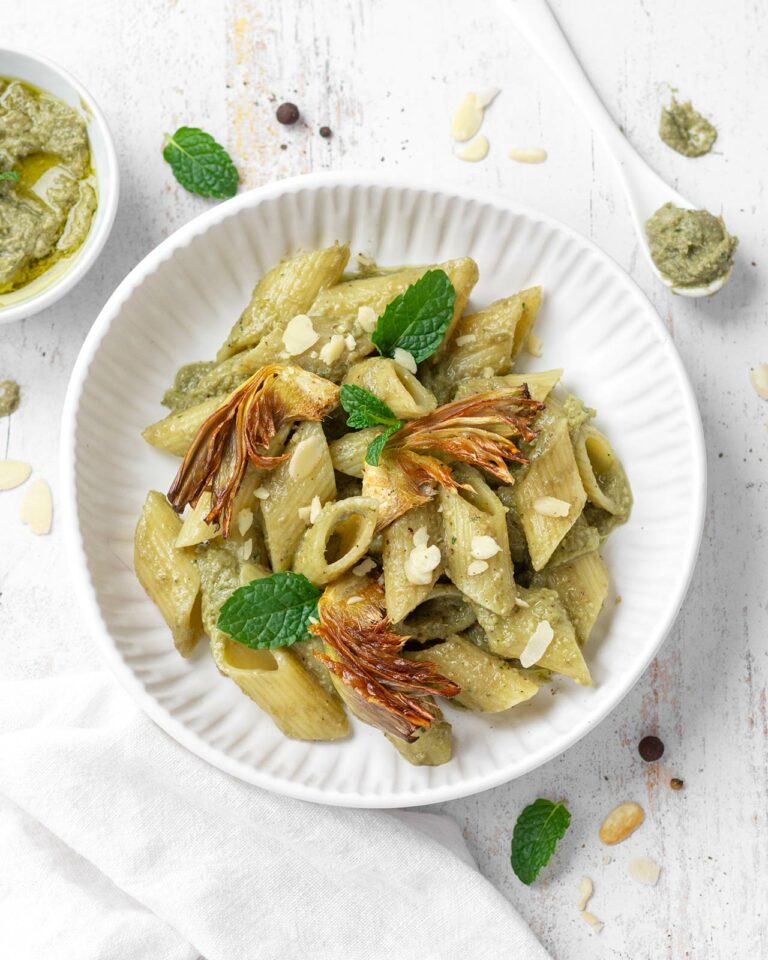 Pasta al pesto di carciofi facile e veloce